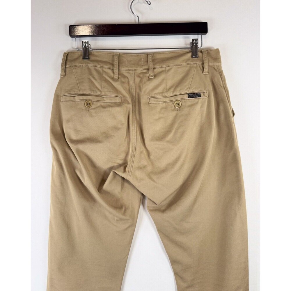 7 For All Mankind Mens Pants Brown Chino Straight Leg Flat Front Classic 32x29 - Picture 10 of 12